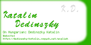 katalin dedinszky business card